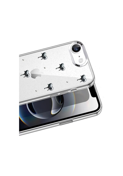Newface Apple İphone 16e Fiyonk Desenli Kapak - Desen 1 Beyaz