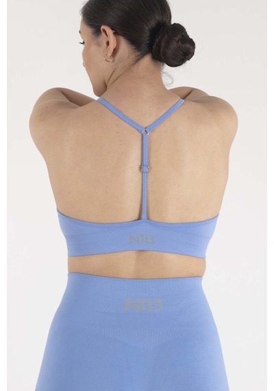 Nature The Brand Ntb İp Askılı V Yaka Sporcu Sütyeni, Fitness, Yoga, Pilates, Koşu, Antrenman Mavi