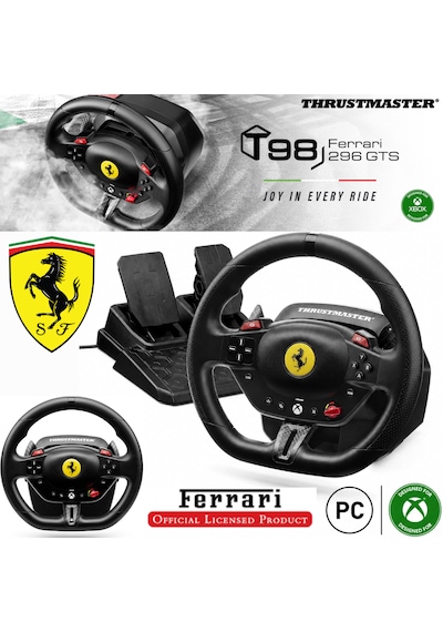 Thrustmaster T98-x Ferrari 296 Gts Yarış Direksiyonu Xbox Series X S, Xbox One Ve Pc Uyumlu Resmi Ferrari Lisanslı, 1:1 Ölçekli Replika