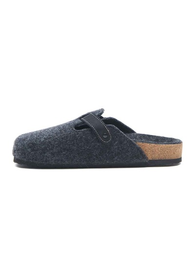 Comfortfusse Capri-w - Erkek Ortopedik Yün Keçe Sabo Ev Terliği Koyu Gri Yün