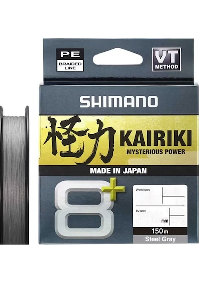 Shimano 24 Kairiki 8+ Plus 300m Steel Gray Örgü Misina 0,16 Mm - 9,8 Kg