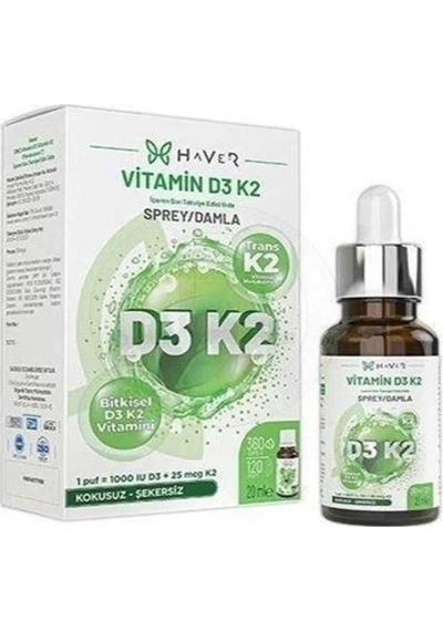 Haver Vitamin D3K2 Sprey 20 ml