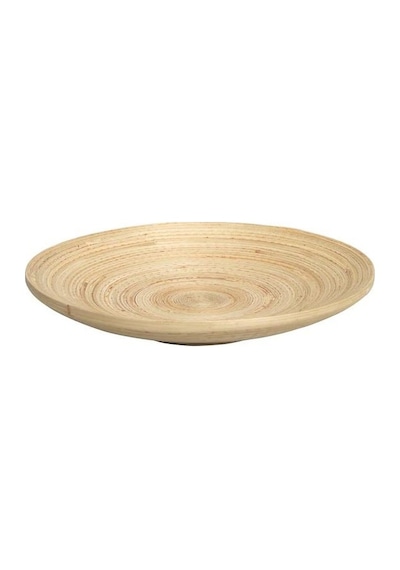 Ikea Hultet Dekoratif Ahşap Bambu Tabak - 30 Cm Çap
