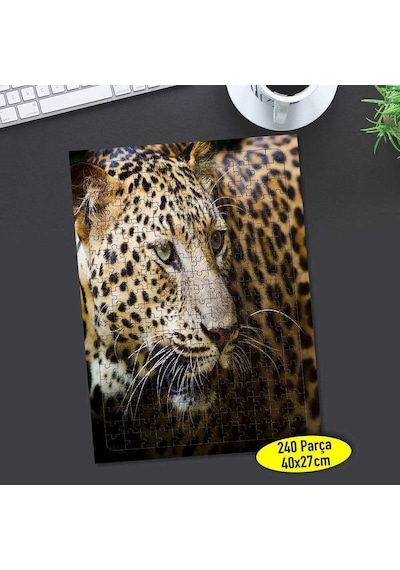 Vahşi Leopar Hayvan 240 Parça Puzzle Yapboz Tablo-79069120