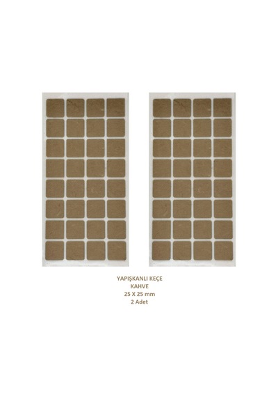 Zemin Koruyucu, 25x25 mm Keçe, Kahve (2 Adet)