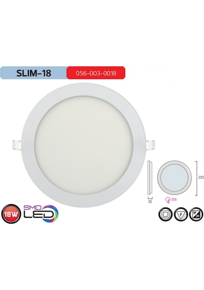 HOROZ SLIM-18 BEYAZ LED PANEL- 2 ADET HOROZ SLIM-18 BEYAZ LED PANEL- 2 ADET