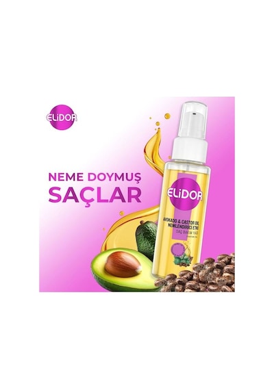 Elidor Saç Bakım Yağı 80ml Avokado & Castor Oil