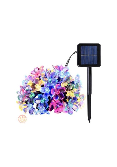 Technojet 20 Ledli Solar Çiçekli Rgb Bayçe Aydınlatma Dekorasyon Çok Renkli