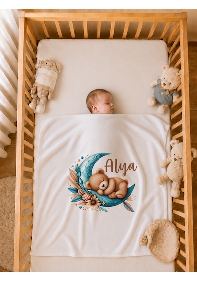Pia Baby Kız Bebek Hastane Çıkışı Seti 4 Parça %100 Pamuk İsimli Organik Baskılı Battaniyeli Tulum Seti 1012bt0x Ekru