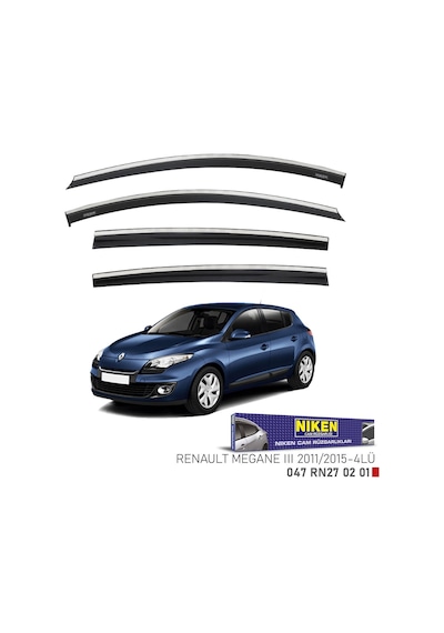 Niken Renault Megane 3 Cam Rüzgarlığı Kromlu Niken 047 Rn27 02 01