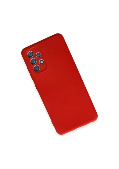 Samsung Samsung Uyumlu Galaxy A32 Kılıf First Silikon - Kırmızı