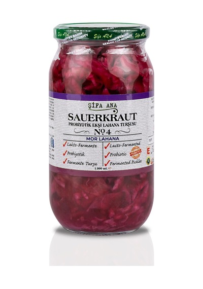 Sauerkraut Ekşi Lahana Turşusu No4 Mor Lahana 1000cc.