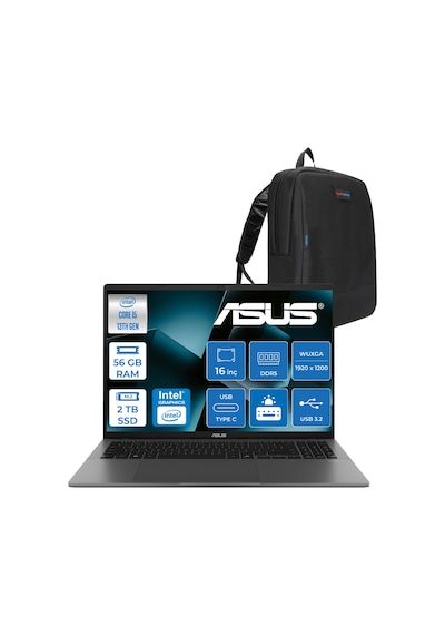 Asus VivoBook S16 S3607VA-RP076F15 i5-13420H 56 GB 2 TB SSD 15.6" Free Dos Dizüstü Bilgisayar + Çanta