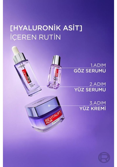 L'Oréal Paris 3'lü: Cam Cilt İçin Gündüz + Gece Rutinin: Hyaluronik Asit Ve Retinol Serum & Yüz Güneş Kremi pktsunpodkremset3-11160