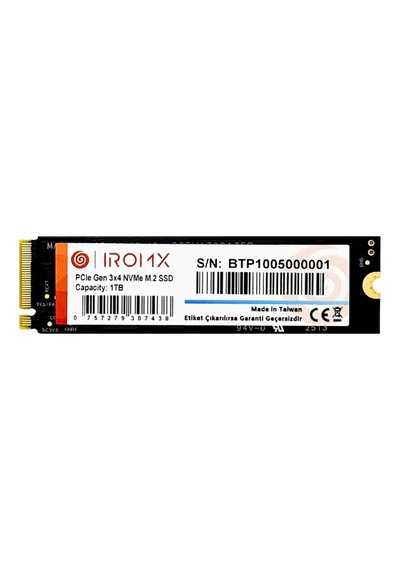 Iromx Ir1tbnvp3 1 Tb 3000-3000mb/s Pcıe Nvme Gen3 M2 22x80 Ssd Harddisk