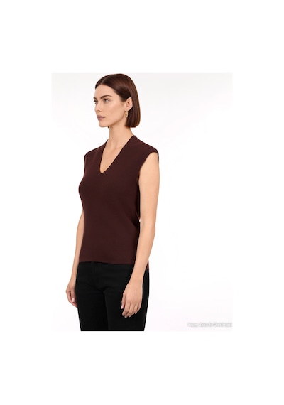 Yargıcı Regular V Yaka Yelek 26kkyl6009v 003 Kahverengi