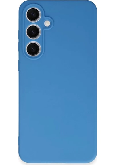 Newface Samsung Galaxy S24 Fe Kılıf Nano İçi Kadife Silikon - Mavi