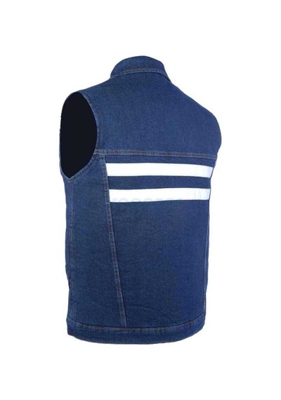 Myform Sona Denim 9128 Kot İş Yeleği Lacivert Mavi