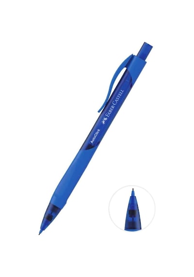 Autoclick Uçlu Kalem 0.5 Mm 1 Adet Faber 05 Mm Auto Click Mekanik Uçlu Kalem Canlı Renkler Versati K Mavi
