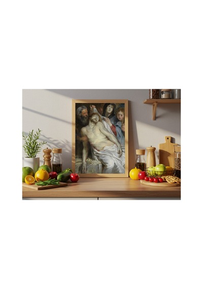 Rönesans Rubens İsa'ya Ağıt Michielsen Epitafı Çerçevesiz Poster 21x30 Cm A4 Tablo Rönesans