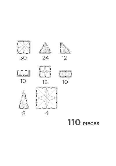 Cleverclixx Inventive Pack Manyetik Bloklar, Intense 110 Parça