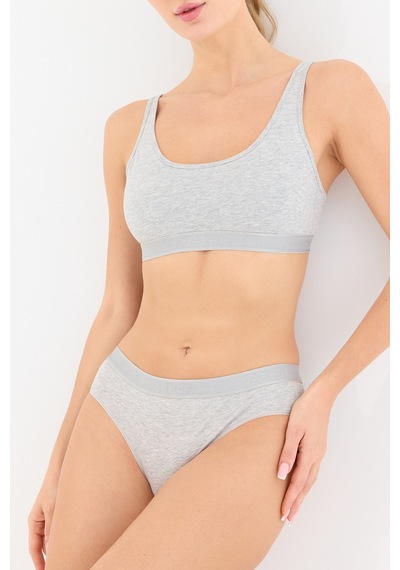 Naphor Touch Gri Yüksek Bel Slip Külot