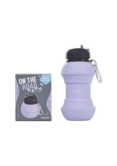 M-pets On The Road Lavanta Moru Katlanabilir Köpek Seyahat Suluğu 200-550 Ml 244-51051.02