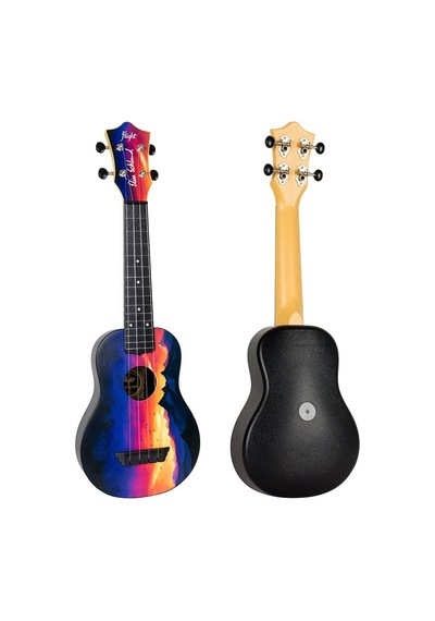 Flight Tus-ee Sunset Elise Ecklund Signature Travel Soprano Ukulele