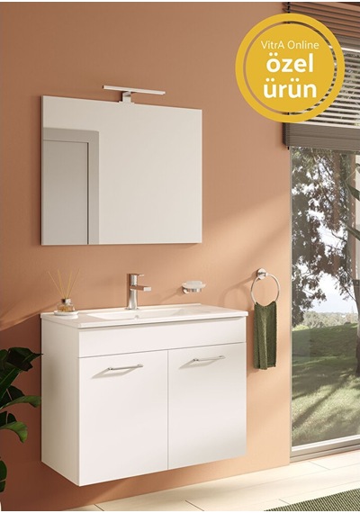 VitrA Ardea Banyo Dolabı Seti 80 Cm 67073 Parlak Beyaz