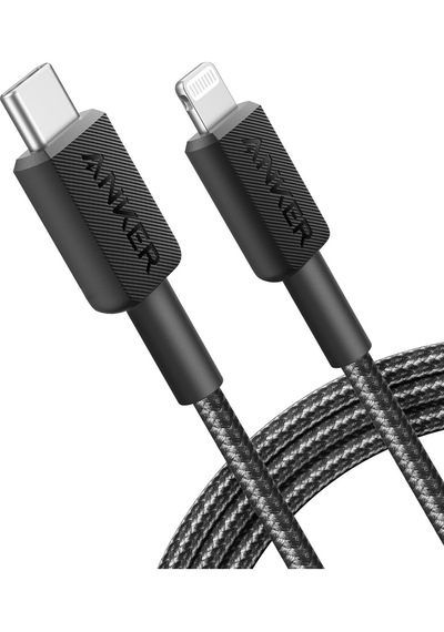 Anker 322 Lightning Hizli Sarj Kablosu 90 Cm Siyah A81b5 Apple Lightning