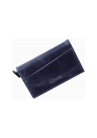Damy Hakiki Deri Unisex Mekanizmalı Kartlık 611Cr - Lacivert Lacivert