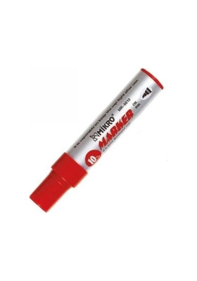 Mikro 10 Mm Kesik Uçlu Permanent Markör Kırmızı 8 Adet Çok Renkli
