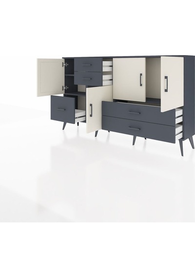 Arges Konsol 4 Raflı 5 Çekmeceli 4 Kapaklı 176x30x99 Antrasit-aytaşı/antrasit Aytası/antrasıt - Antrasıt Arges Konsol 4 Raflı 5 Çekmeceli 4 Kapaklı 176x30x99 Antrasit-aytaşı/antrasit Aytası/antrasıt - Antrasıt