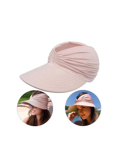 Valkyrie Kadın Geniş Siperlikli Güneş Şapkası Uv Korumalı Açık Üst Vizör Plaj Spor Tenis Golf Şapkası Pembe Pembe