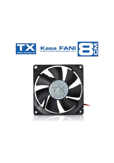 TX 8cm 4Pin Molex, 2500 RPM, 35 CFM, Sessiz, Siyah Kasa Fanı (TXCCF08BK)