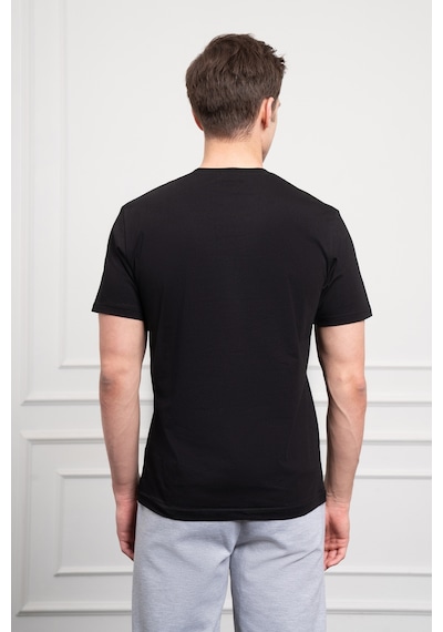 Erkek Siyah Basic Bisiklet Yaka Dynamic Fit Pamuk T-shirt 25yc018004001 Siyah Siyah