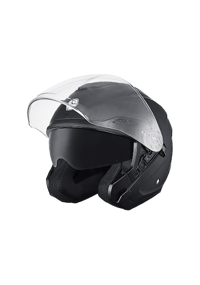 Motoanl Motosiklet Güneş Vizörlü Moto Yarım Açık Kask Siyah