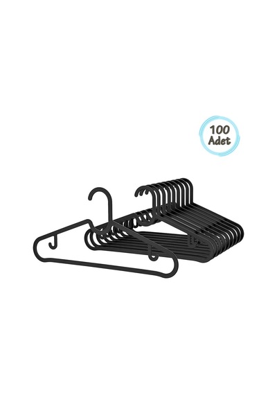 100 Lü Slim Askı Askılık - Premium Plastik Asklı - Pratik Elbise Askısı Spruttig