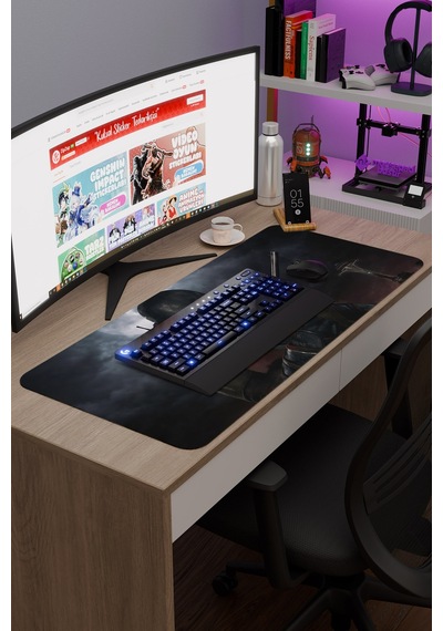 Fallout Kaymaz Dikişli Kauçuk Oyuncu Mousepad V4 - 90x40 Xxl Gaming Mouse Pad Fare Altlığı