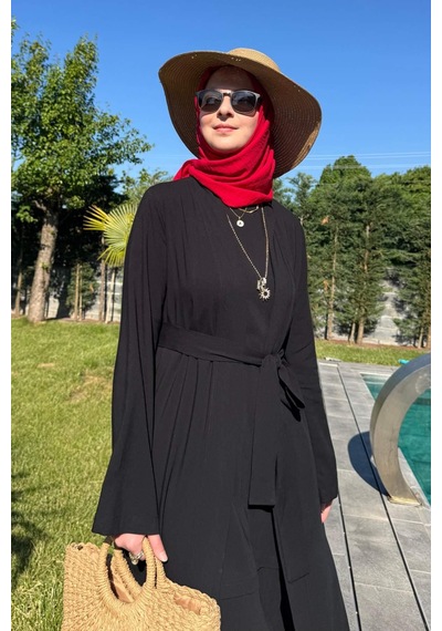 Rabia Şamlı Yaren Üçlü Takım Siyah Çok Renkli
