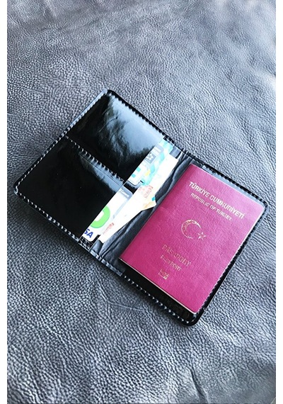 Vip Gift Voyager Rockstar Hakiki Deri Pasaport Kılıfı Pasaportluk Lacivert