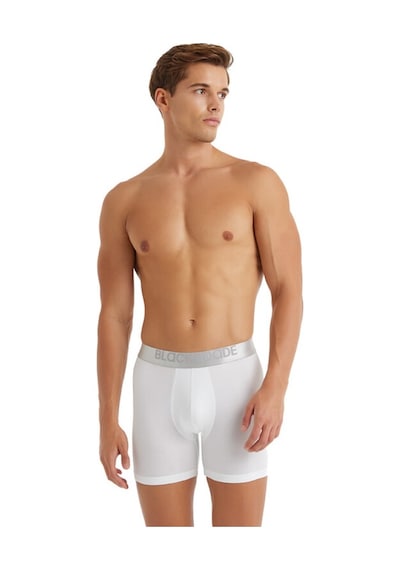 Erkek Modal Elastan Boxer Silver 9303 Beyaz