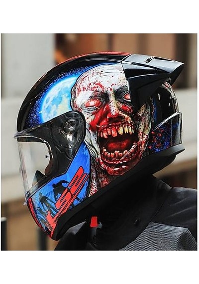 Ls2 Rapıd 2 Race Zombıe Fullface Motosiklet Kaskı Siyah