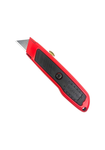 Workpro Wp213005 Alüminyum Gövde Geri Çekilebilir Rötuş Maket Bıçağı + 3 Adet Yedek Bıçak