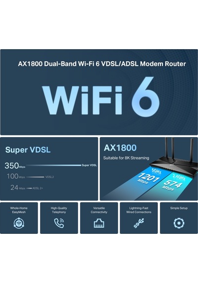 Tp-lınk Archer Vx1800v Vdsl /adsl Modem Router