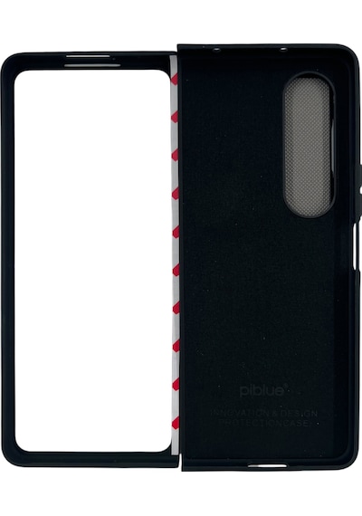 Nettech Samsung Galaxy Z Fold 4 Uyumlu Manyetik Standlı Seri Arka Koruma Kılıf - Siyah Siyah