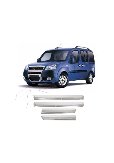 Fiat Doblo Uyumlu 2006-2010 Krom Yan Kapı Çıtası 4 Parça Paslanmaz Çelik