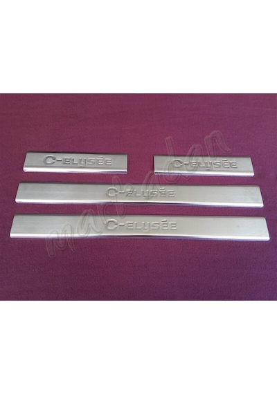 Woc Chrome Citroen C-Elysee Krom Kapı Eşiği 2012 Sonrası 4 Parça