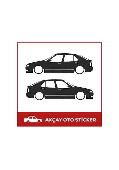 Renault 19 Sticker Renault 19 Gölge Oto Sticker Araç Sticker