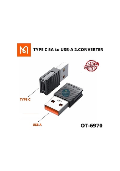 Mcdodo Ot-6970 Type-c To Usb Dönüştürücü Adaptör Siyah